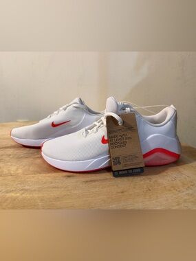 Nike Air Zoom FZ1689-101 White Red Lace Up Low Top Men's Mesh Athletic Sneakers